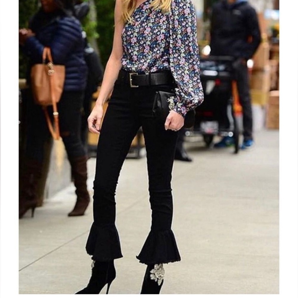 FRAME Le Skinny Jeanne Flounce Skinny Jeans Size 24 - Picture 7 of 7